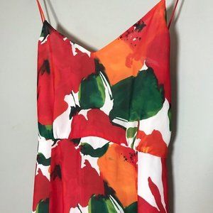Zara Floral Fit & Flare Slip Dress Size XS